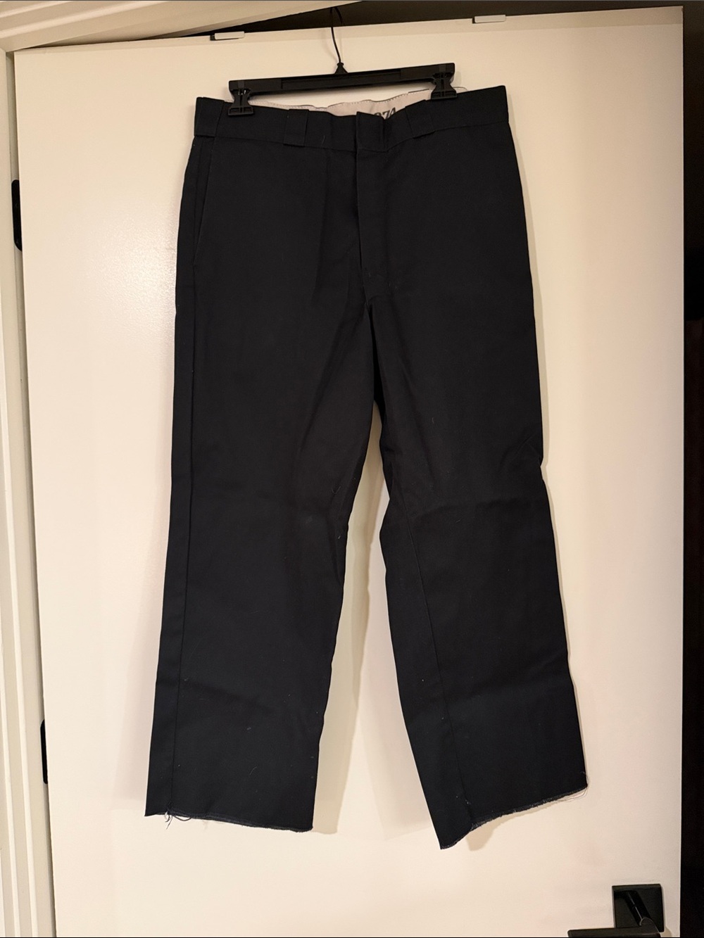 Dickies Men's Black Dress Pants - Special Edition Cropped Straight Fit 32x27